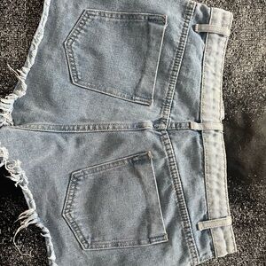 SHEIN Blue Jean Shorts High-Waisted Distressed
